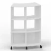 Abbraccio Grande - Contenitore curvo 45° con ruote Latte - 112x50,6x150,8H cm