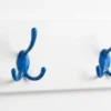 Appendiabiti 2 posti 38x15H cm bianco/ganci blu