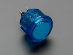 Arcade Button - 30mm Translucent Blue