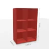 Armadio a giorno 6 vani 86x42,6x131H cm color rosso