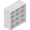 Armadio a giorno 100x42,6x102,8H 12 vani color latte