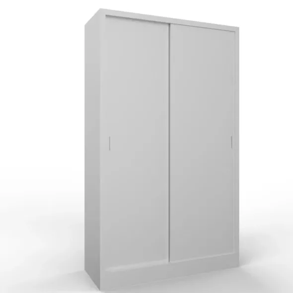 Armadio metallico, porte scorrevoli 4 ripiani, 120x60x200h cm - GRIGIO