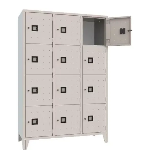 Armadio 12 scompartimenti 120x50x180h cm - Grigio