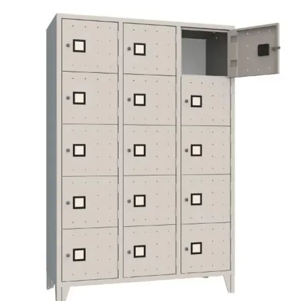 Armadio 15 scompartimenti 120x50x180h cm - Grigio
