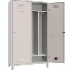 Armadio spogliatoio monoblocco 2 posto con ripiano e divisorio 102X50X180h CM