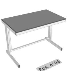 Banco con PIANO IN LAMINATO HPL 1200x750