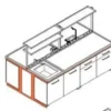 Basamento singolo centrale 1800x1260x900 mm (LxPxA)