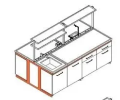 Basamento singolo centrale 1800x1260x900 mm (LxPxA)