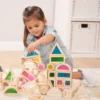 Blocchi in legno con inserti traslucidi - Set da 24