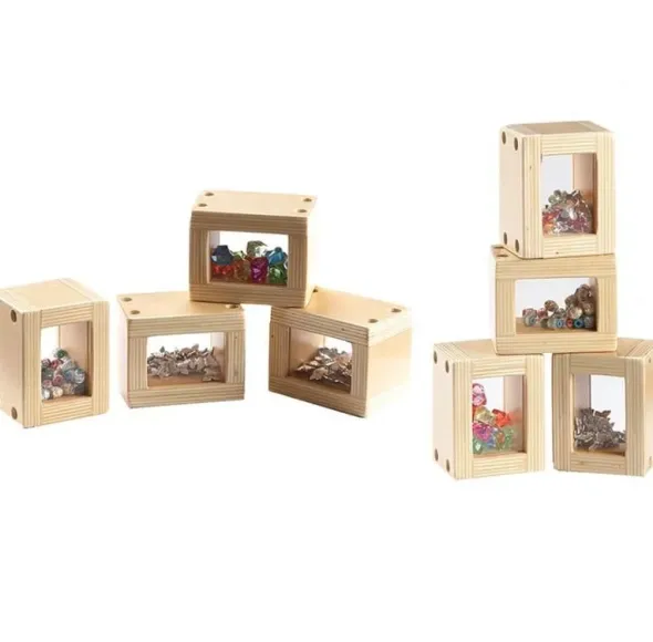 Blocchi in legno con perline