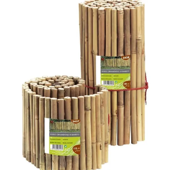 Bordo ornamentale in bamboo m 1,0xh15 cm naturale