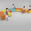 CampusArena - Arena componibile con pouf morbidi 20 posti (H40/50 cm)- 3 COLORI