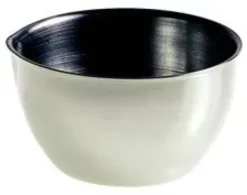 Capsula in Acciaio emisferica fondo piano con becco 75 ml