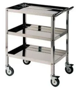 Carrello in Acciaio 3 ripiani L 500 P 700 H 900 mm