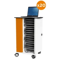 Carrello mobile per ricarica con 20 Chromebook da 14e Gen3
