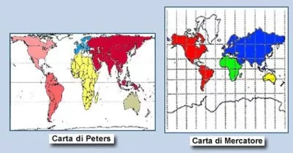Carta geografica "Mercatore/Peters"