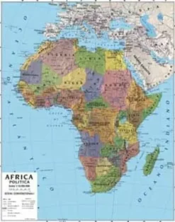 CARTA GEOGRAFICA MURALE - AFRICA