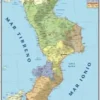 CARTA GEOGRAFICA MURALE - CALABRIA