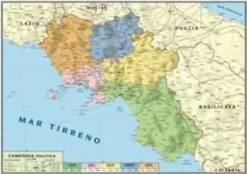CARTA GEOGRAFICA MURALE - CAMPANIA