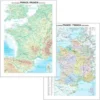 CARTA GEOGRAFICA MURALE - FRANCIA IN LINGUA