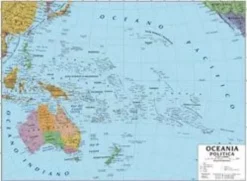 CARTA GEOGRAFICA MURALE - OCEANIA