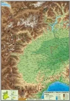 CARTA GEOGRAFICA MURALE - PIEMONTE E VALLE D'AOSTA