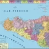 CARTA GEOGRAFICA MURALE - SICILIA