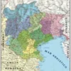 CARTA GEOGRAFICA MURALE - TRIVENETO