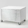 Cassettiera a 7 cassetti A0 con ruote - 144x96x73H cm- BIANCO