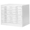 Cassettiera a 10 cassetti A0 - 44x96x94,5H cm - BIANCO