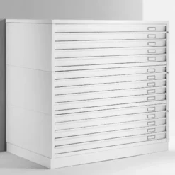 Cassettiera 15 cassetti A1 - 116x75,5x135H cm - BIANCO