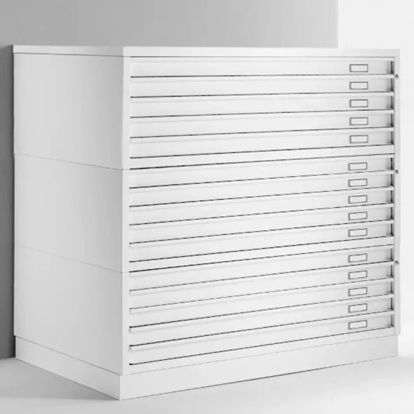 Cassettiera 15 cassetti A1 - 116x75,5x135H cm - BIANCO