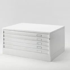 Cassettiera 5 cassetti A1 - 116x75,5x54H cm - BIANCO