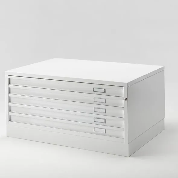 Cassettiera 5 cassetti A1 - 116x75,5x54H cm - BIANCO