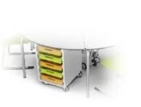 Cassettiera h.76cm per Tavoli a 60° - WHITE (BIANCO)