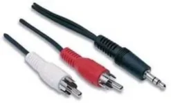 Cavo audio stereo da 1x Jack 3, 5 mm a 2x RCA maschio - 1,8 mt