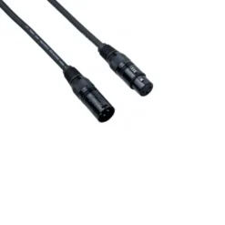 Cavo Microfonico 2 m XLR3FN-XLR3MN NERO