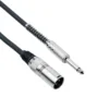 Cavo microfonico 2 m XLR-JACK 6,3 mm Mono NERO