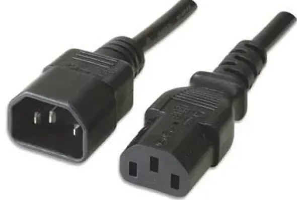 Cavo prolunga VDE C13 F a C14 M 5 m nero