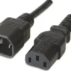Cavo prolunga VDE C13 F a C14 M 1 m nero