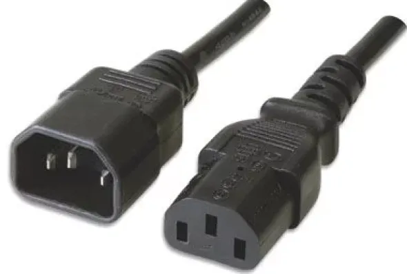 Cavo prolunga VDE C13 F a C14 M 1 m nero