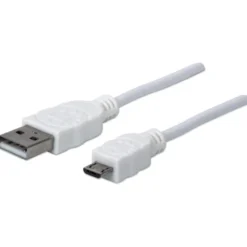Cavo USB 2.0 A maschio/Micro B maschio 0,6m Bianco