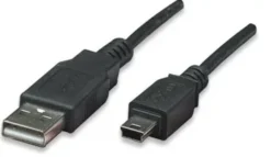 Cavo USB 2.0 A maschio/mini B 5 pin maschio 1,8 m Nero