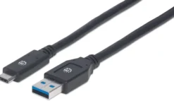Cavo USB 3.2 Gen1 tipo A Maschio / USB-C Maschio 3 metri Nero
