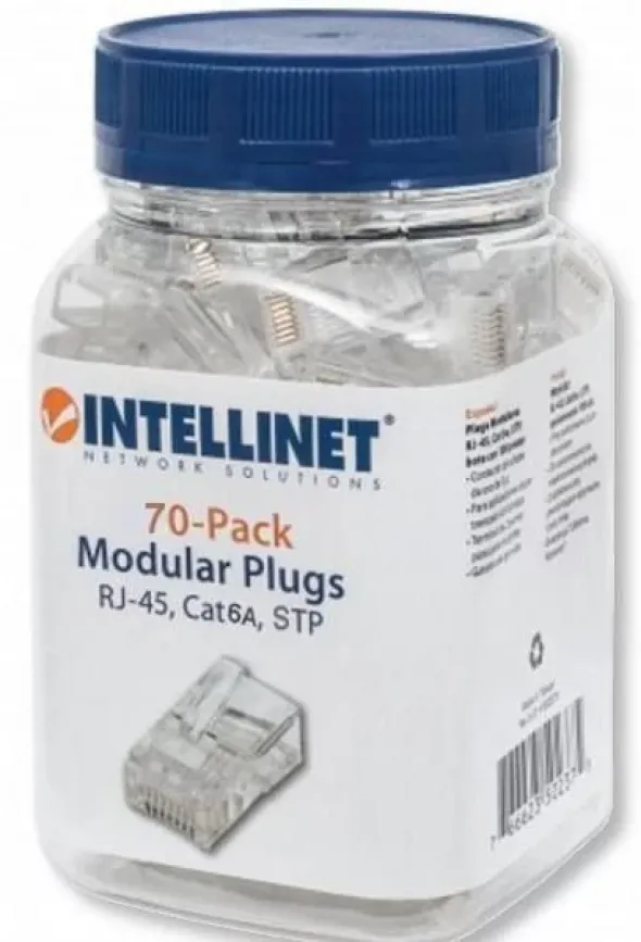 Confezione 70 plug RJ45 STP per Cavo Rigido/Flessibile Cat.6A