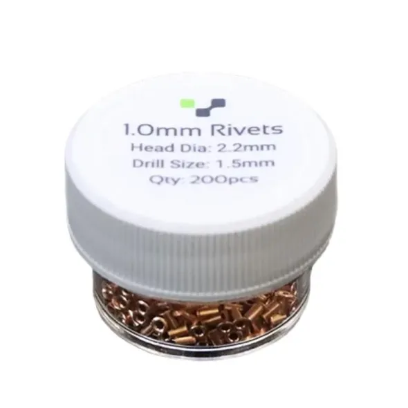 Copper Rivets 1.0mm - 200 Pack