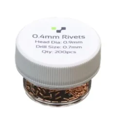 Copper Rivets 0.4mm - 200 Pack