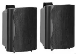 COPPIA DI CASSE AMPLIFICATE DA PARETE 70W BLACK