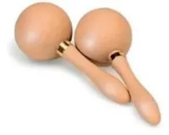 Coppia mini maracas fibra (color legno)