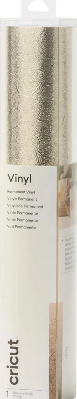 Cricut Premium vinile Permanent 30x122cm - Textured Metallic Platinum